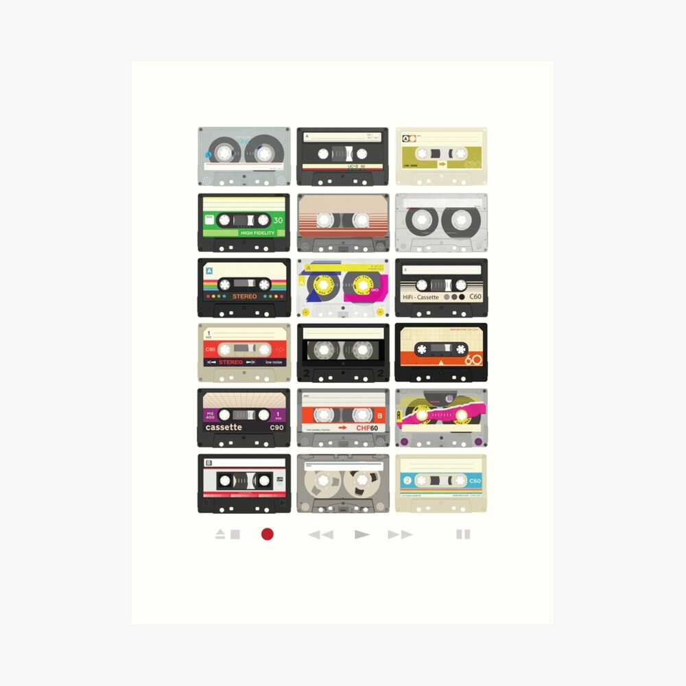 Cassette Tapes (mixtape Love) Art Print