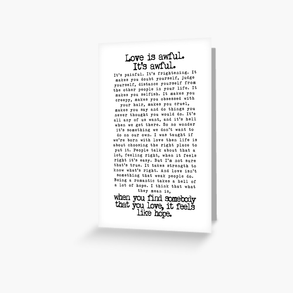 Fleabag Love Speech Hot Priest Wedding Typewriter Quote