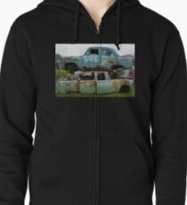 Stacked Cars Zipped Hoodie