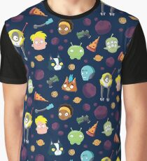 Final Space Character Pattern Graphic T-Shirt