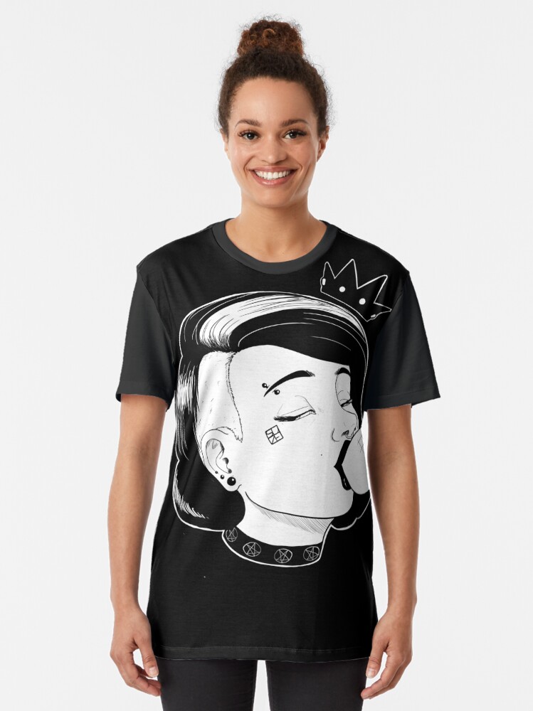 Alternate view of Punk Goth Pop Queen Graphic T-Shirt