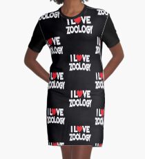 I Love Zoology T-Shirt Kleid