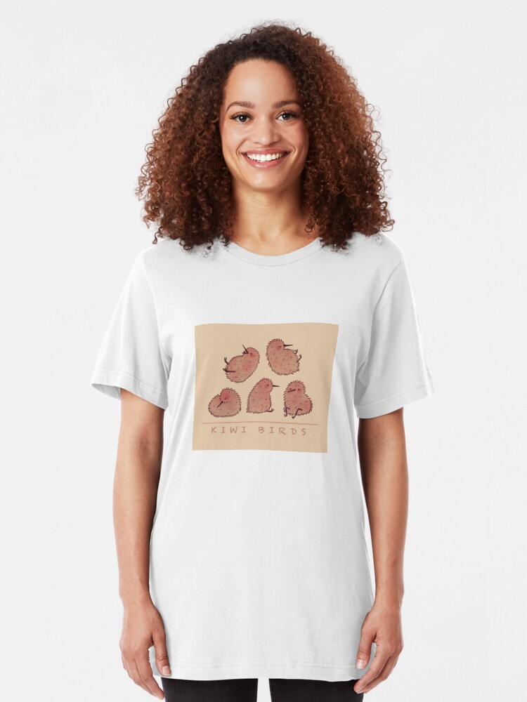 Alternate view of Cute Kiwi Birds 2 Slim Fit T-Shirt