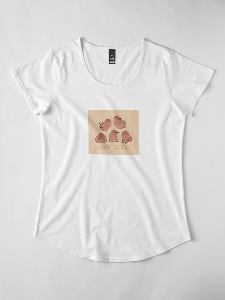 Alternate view of Cute Kiwi Birds 2 Premium Scoop T-Shirt