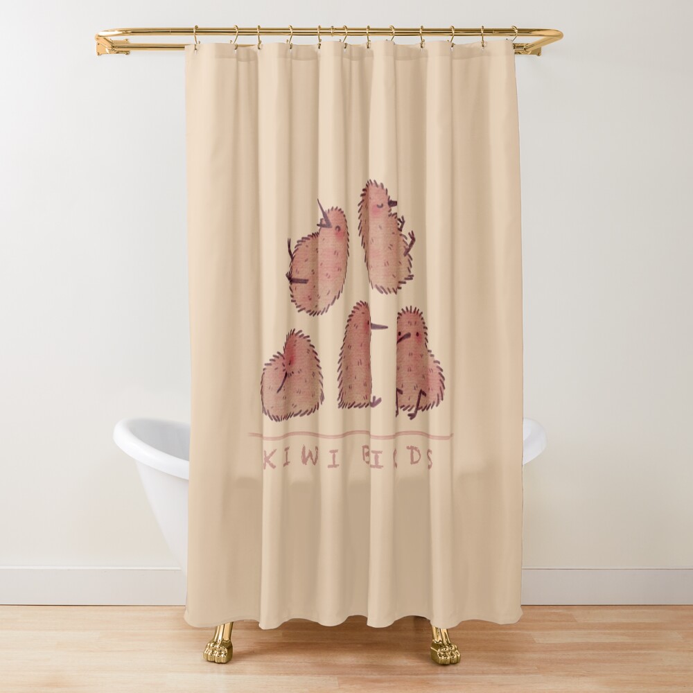 Cute Kiwi Birds 2 Shower Curtain