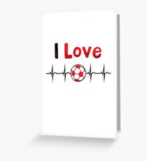 Ich liebe Fußball Grußkarte