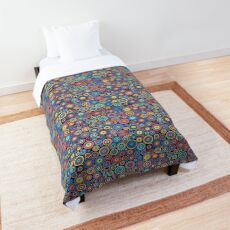 multi colored concentric circles Comforter
