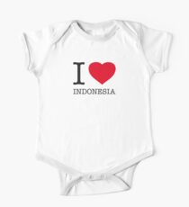 I ♥ INDONESIA Short Sleeve Baby One-Piece