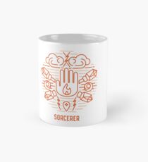 Taza clásica Emblema de hechicero minimalista