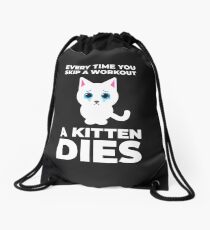 Lustige Trainings-Motivations-Katze Turnbeutel