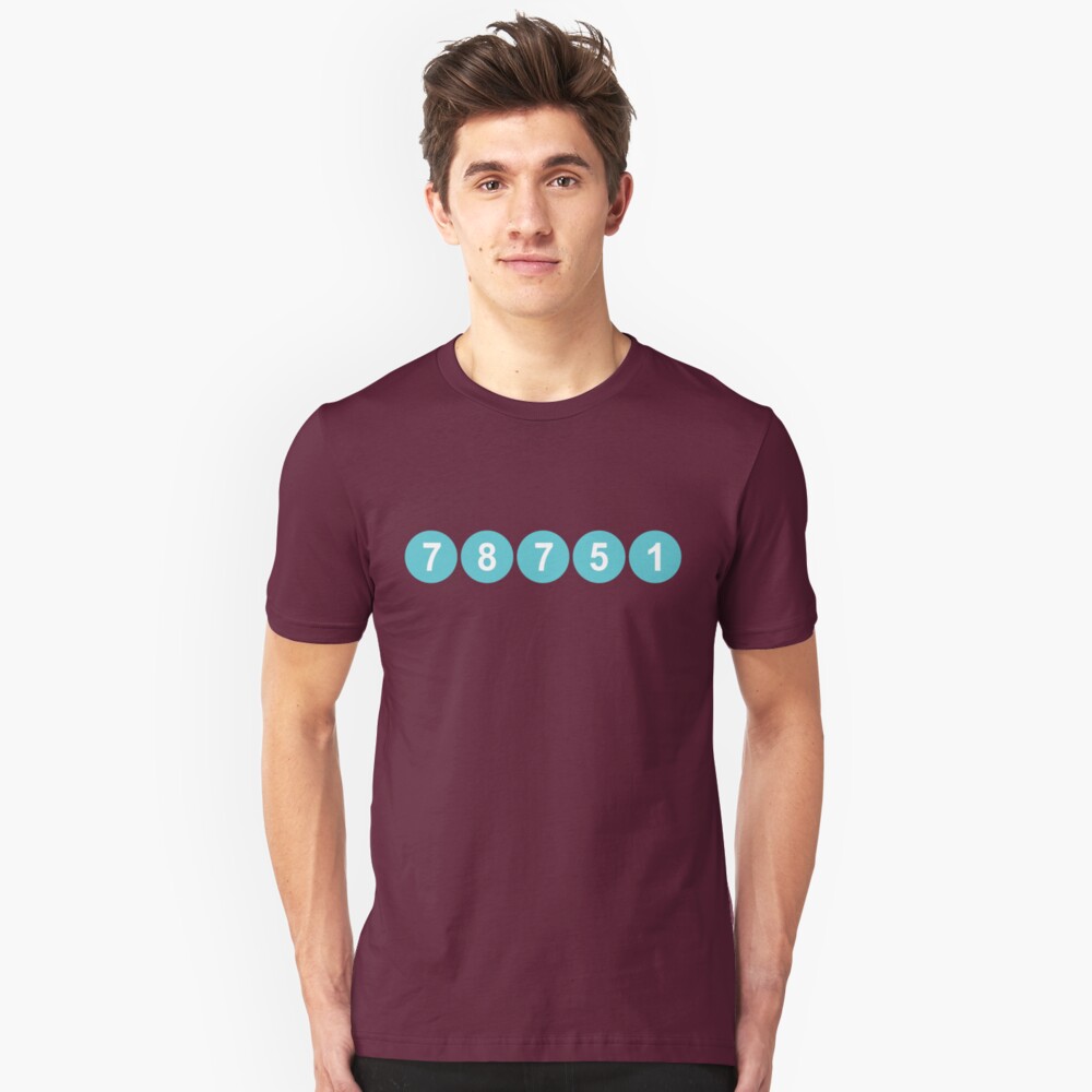 78751 Austin Zip Code Slim Fit T-Shirt