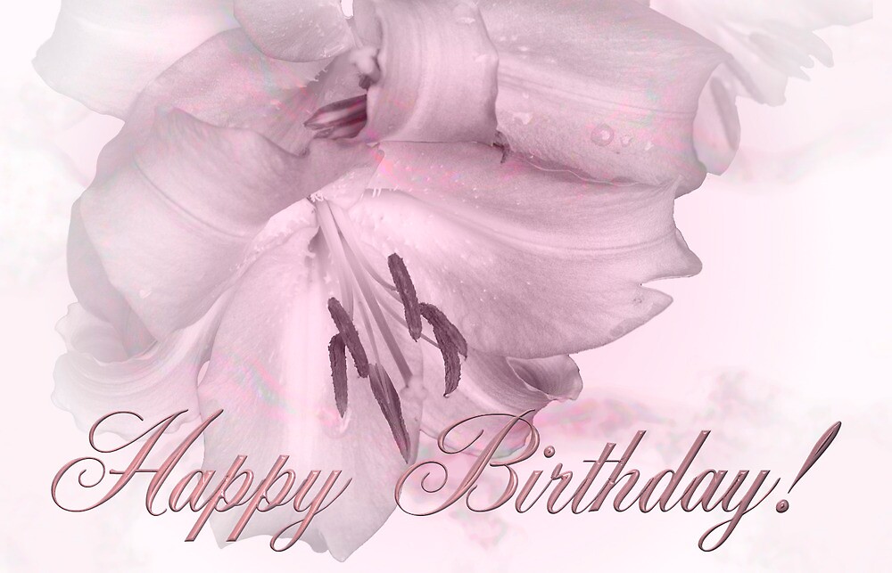 "Lily Happy Birthday card" by walstraasart Redbubble