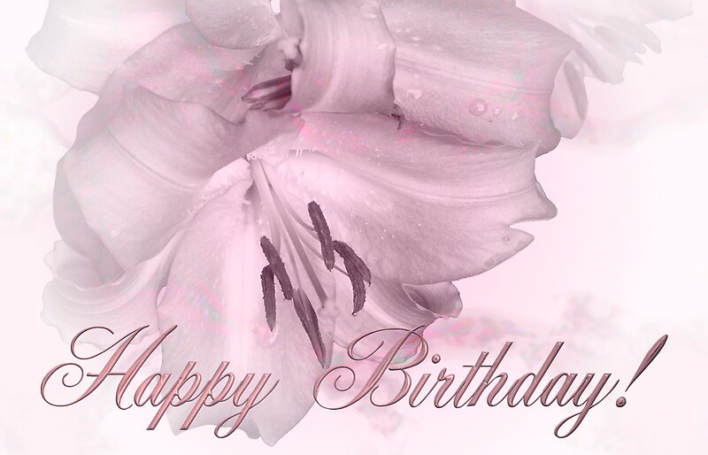 "Lily Happy Birthday card" by walstraasart Redbubble