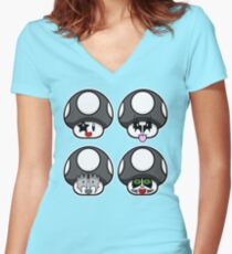Kisshrooms Women's Fitted V-Neck T-Shirt