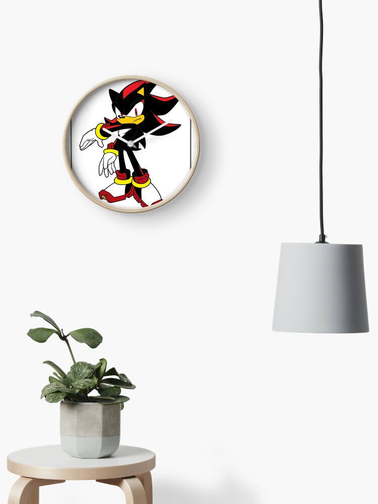 Shadow Sonic Channel Style Clock - shadow the hedgehog t shirt roblox