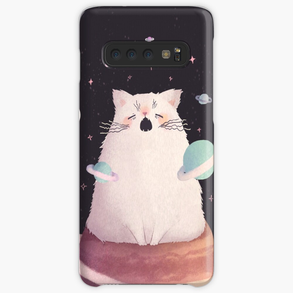 Yawning Space God Cat Case & Skin for Samsung Galaxy