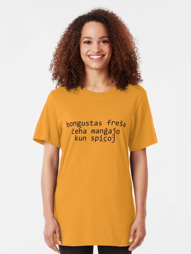 Alternate view of Bongustas freŝa ĉeĥa manĝaĵo kun spicoj Slim Fit T-Shirt