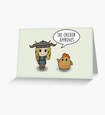 "The Chicken Approves" HTTYD Race to the Edge Greeting Card