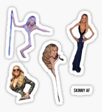 skinny mariah carey meme sticker set Sticker