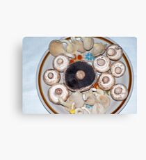 plate of Mushrooms Canvas Print
