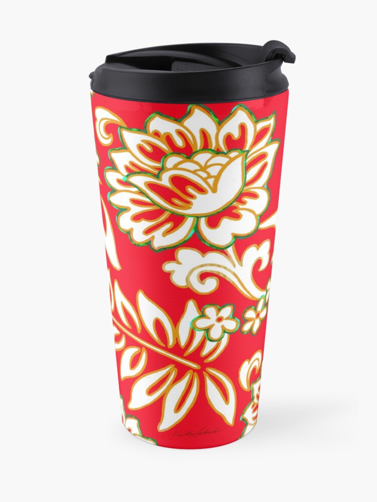 "Tropical Eggnog Punch" Travel Mug by PolkaDotStudio Redbubble