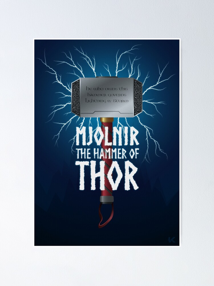 Alternate view of Mjolnir the hammer of Thor Poster