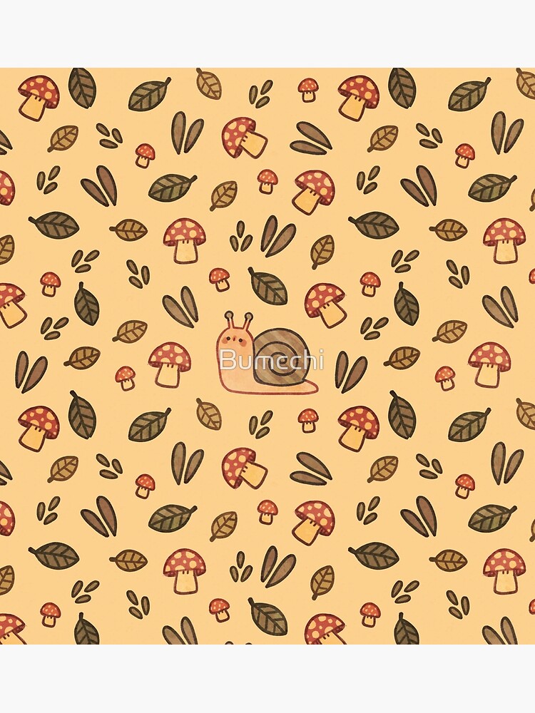 Snail, Mushrooms and Leaves by Bumcchi