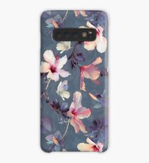 Butterflies and Hibiscus Flowers - a painted pattern Case/Skin for Samsung Galaxy