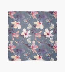 Butterflies and Hibiscus Flowers - a painted pattern Scarf