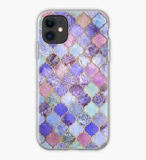 Royal Purple, Mauve & Indigo Decorative Moroccan Tile Pattern iPhone Case