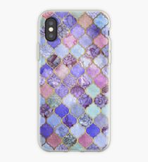 Royal Purple, Mauve & Indigo Decorative Moroccan Tile Pattern iPhone Case