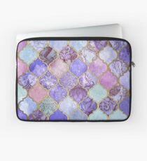Funda para portátil Patrón decorativo de azulejos marroquíes de Royal Purple, Mauve & Indigo