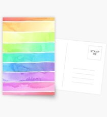 Sommer Sorbet Rainbow Stripes Postkarten