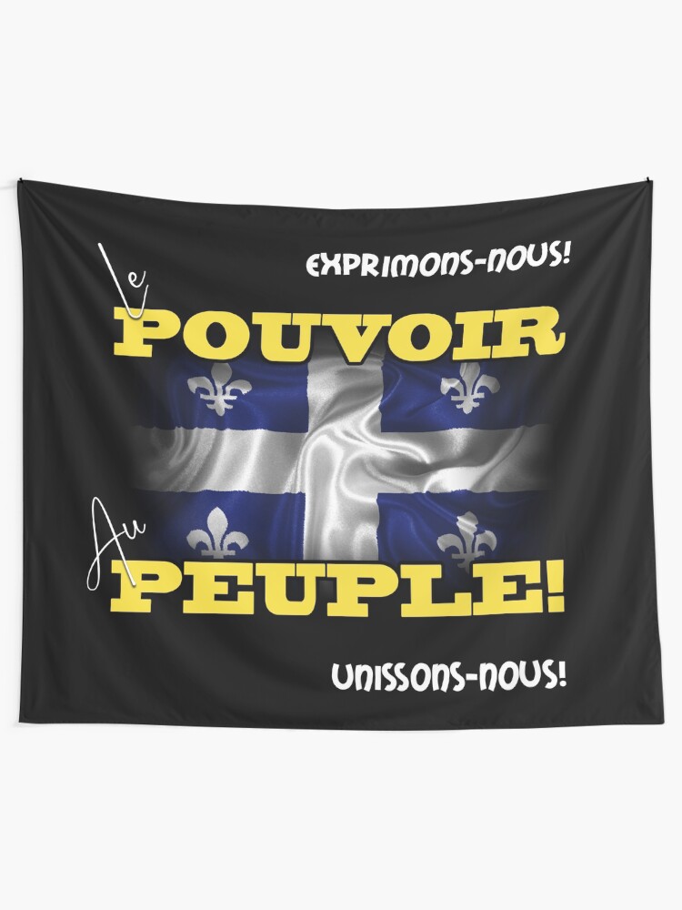 Tenture murale ''Le Pouvoir au Peuple Québécois' : autre vue