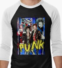 Punk Rock Style Men's Baseball ¾ T-Shirt