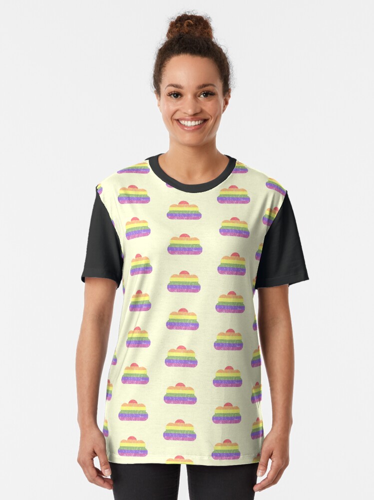 Alternate view of Clouds - LGBT+ Graphic T-Shirt