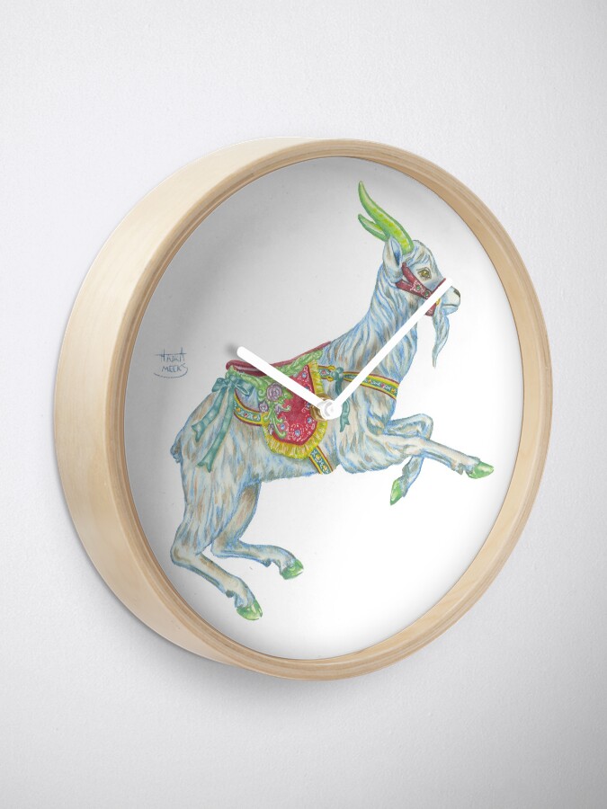 Alternate view of Carousel Goat Clock