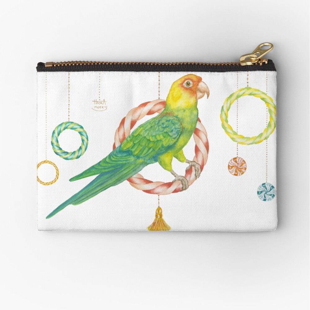 Candy Carolina Parakeet Zipper Pouch