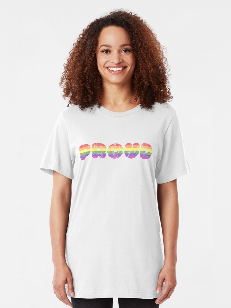 Alternate view of Proud - LGBT+ Slim Fit T-Shirt