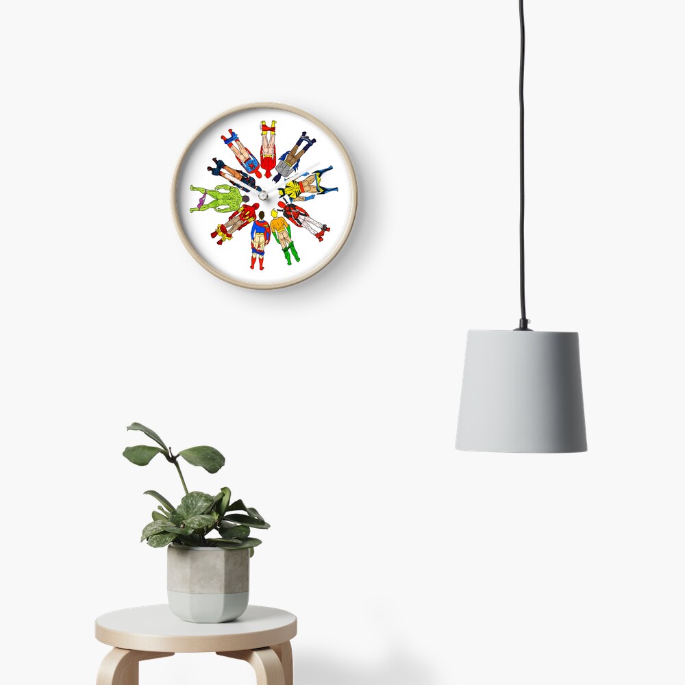 Superhero Butts Clock