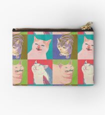 Four Meme Cats of the Apocalypse Zipper Pouch