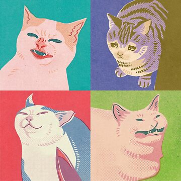 Artwork thumbnail, Four Meme Cats of the Apocalypse by karmabees