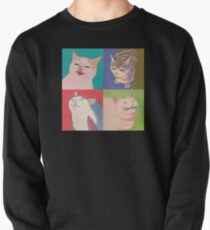 Four Meme Cats of the Apocalypse Pullover Sweatshirt