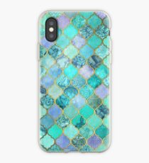 Vinilo o funda para iPhone Patrón de mosaico marroquí fresco de Jade & Icy Mint decorativo