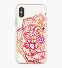 Vinilo o funda para iPhone Medallón de acuarela en colores del atardecer