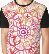 Watercolor Medallion in Sunset Colors Graphic T-Shirt