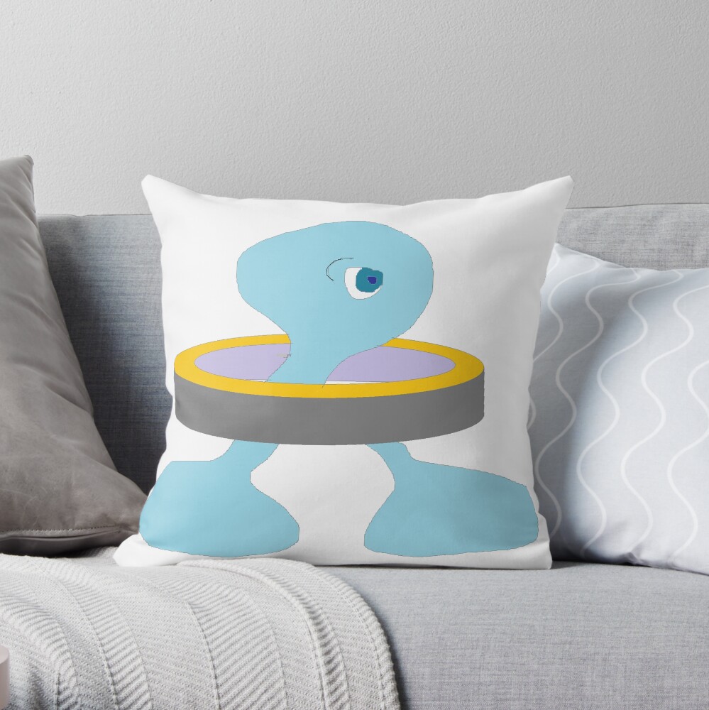 Walking Alien Throw Pillow