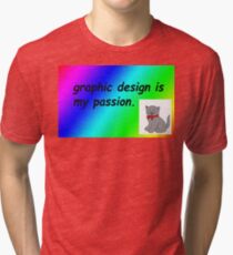 Grafikdesign ist meine Leidenschaft Regenbogen Comic Sans Vintage T-Shirt