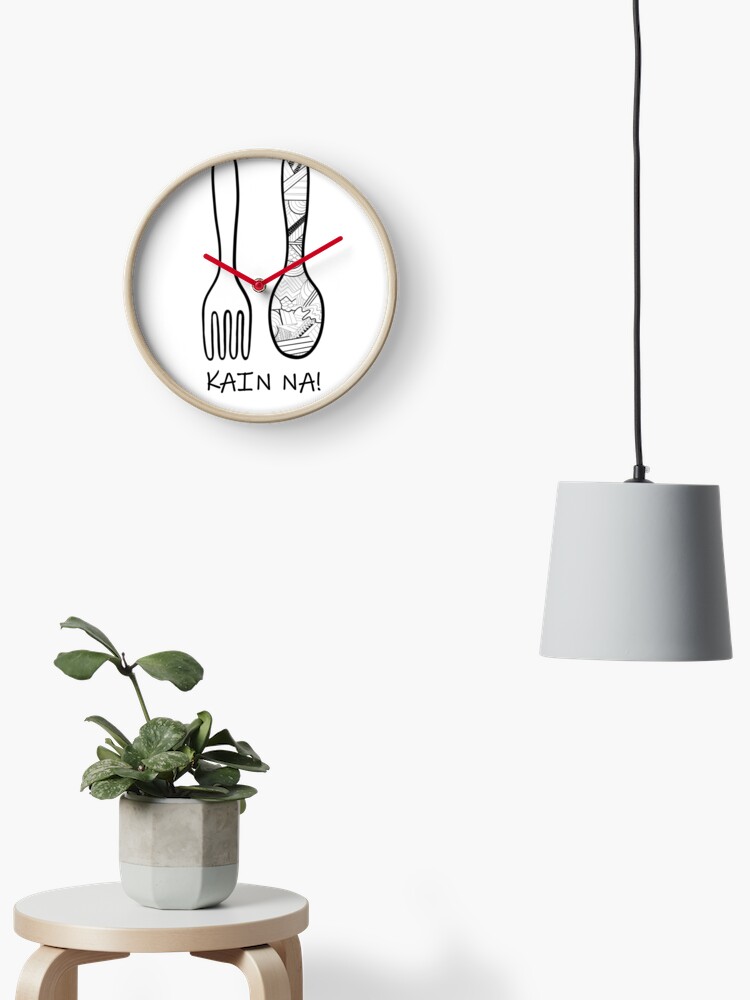 Filipino Spoon And Fork Kain Na Clock By Dcelevate Redbubble