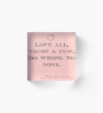 Shakespeare Acrylic Block